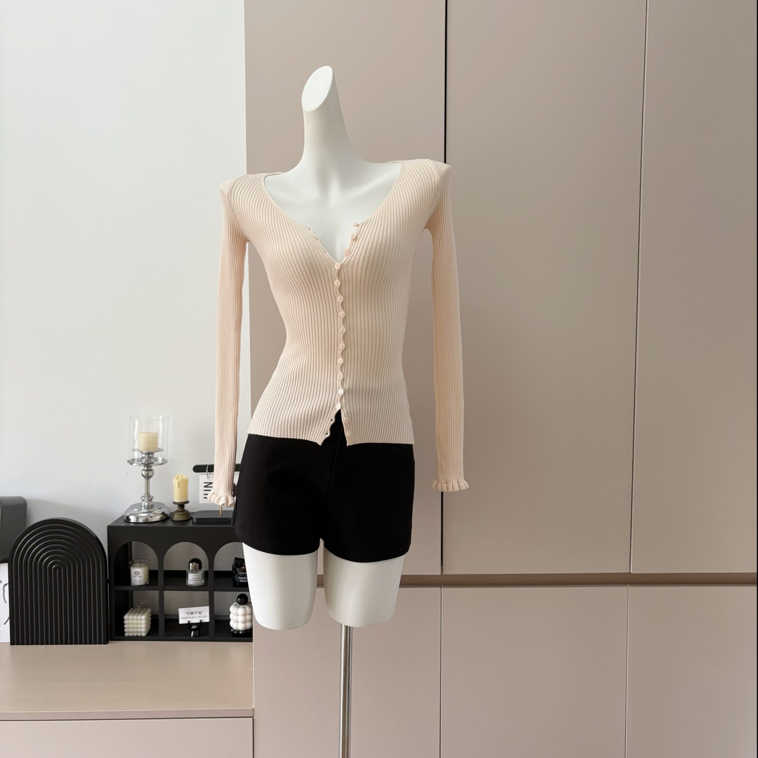 Women's Slim Fit Knit Long Sleeve Cardigan - Image 2
